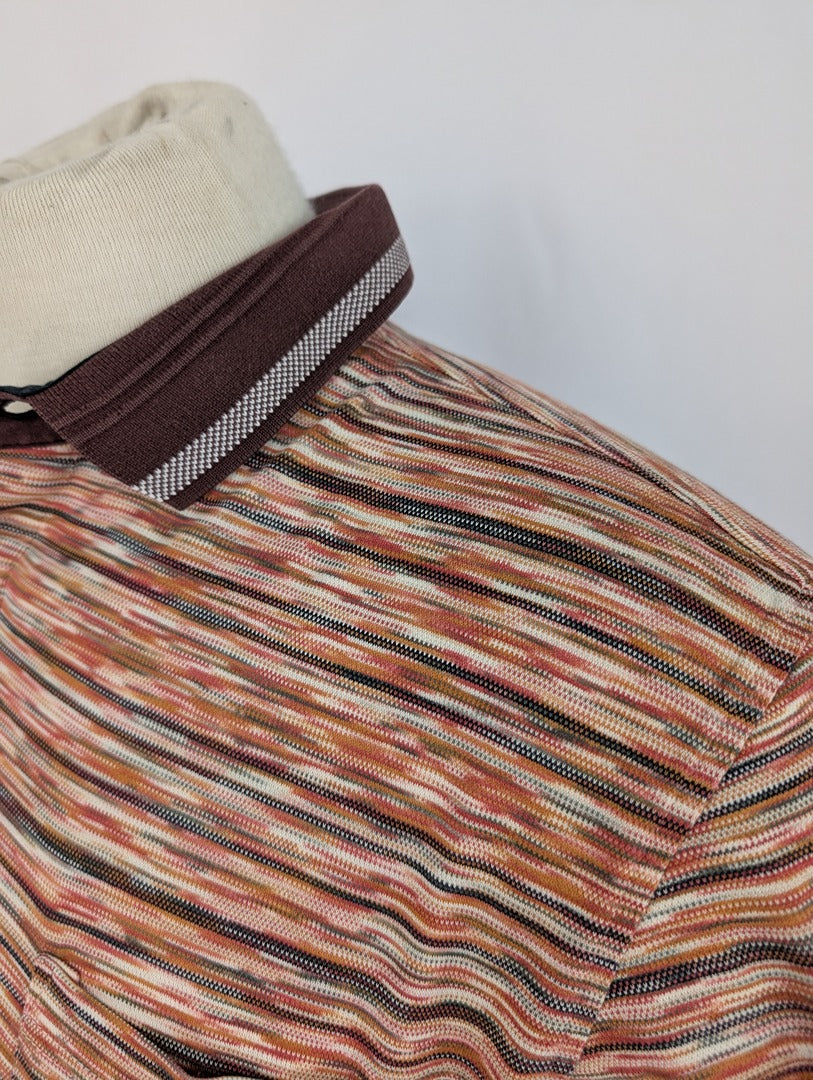 Polo rayé multicolore Montechiarro coton M/50