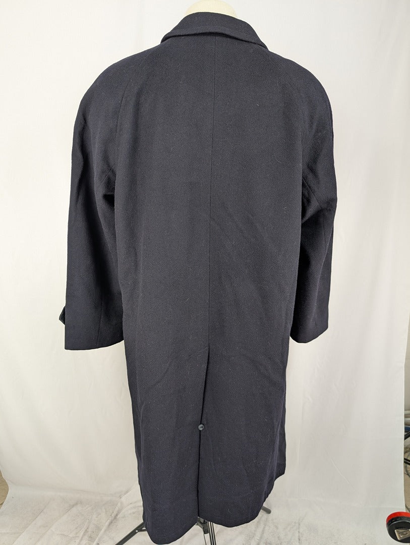 Manteau long homme laine noire taille 48