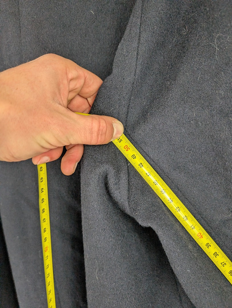 Manteau long homme laine noire taille 48