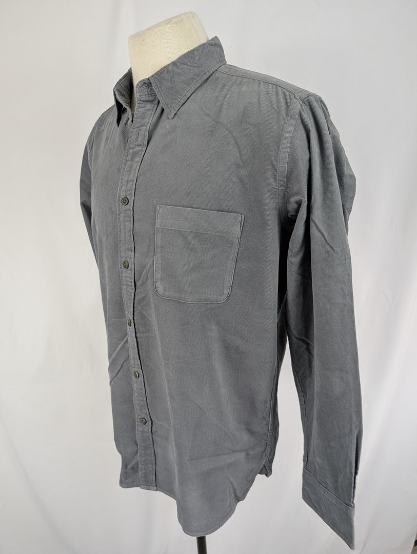 Chemise homme grise en coton Uniqlo taille L