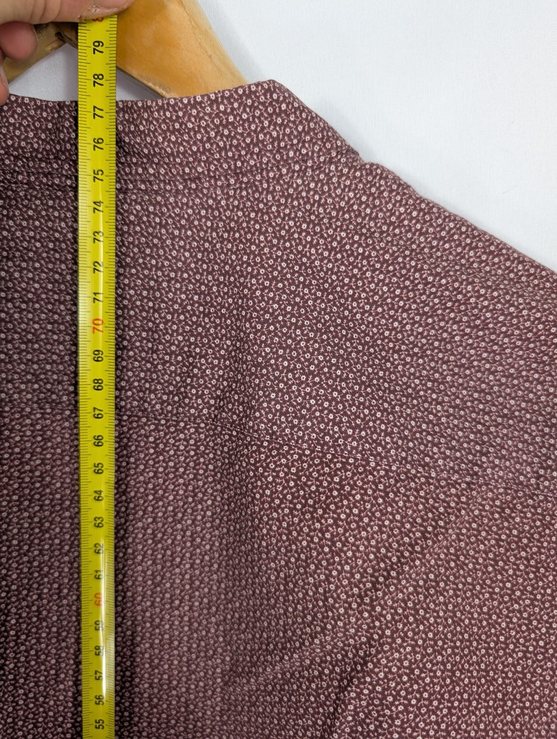 Chemise homme slim imprimée bordeaux taille L