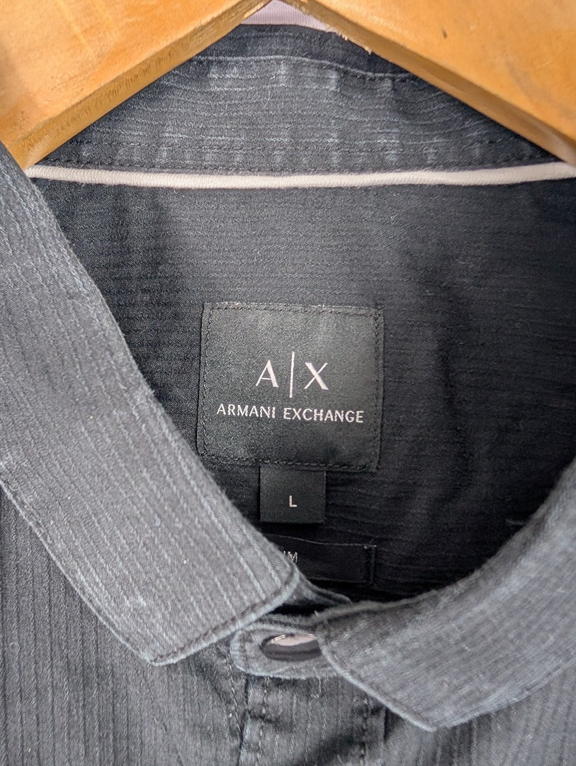 Chemise noire Armani Exchange homme taille L