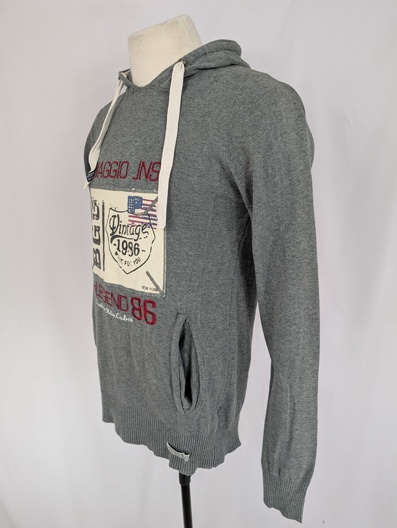 Sweat à capuche gris Biaggio Jeans 86 Xl