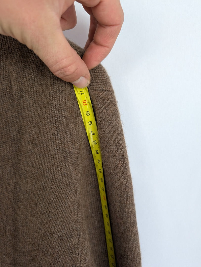 Gilet zippé marron en cachemire Bottega del Sarto M