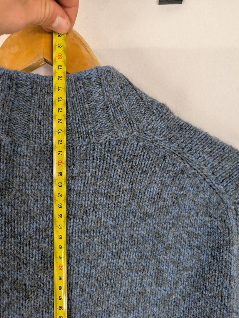 Pull homme bleu en laine vierge Michel Payne taille 54