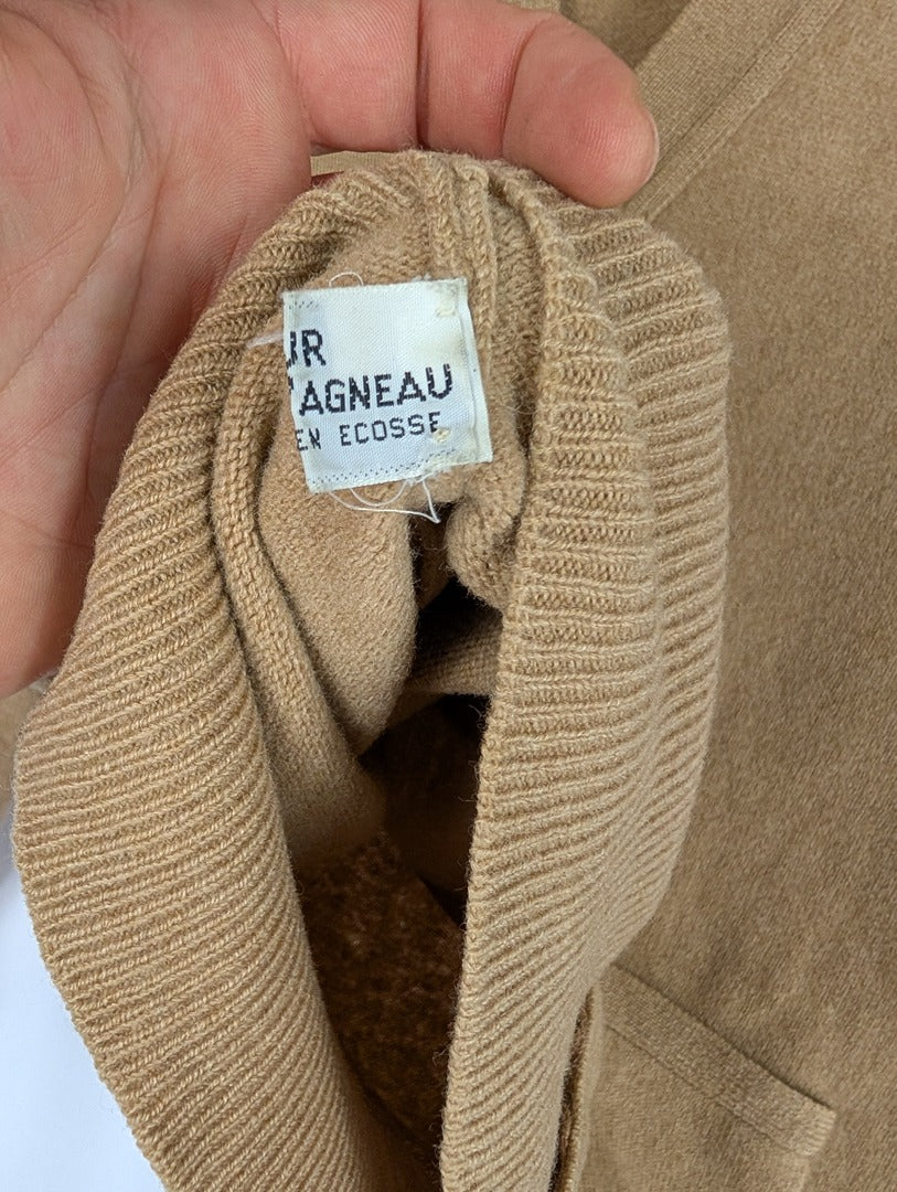 Cardigan homme beige en laine d'agneau Nichols