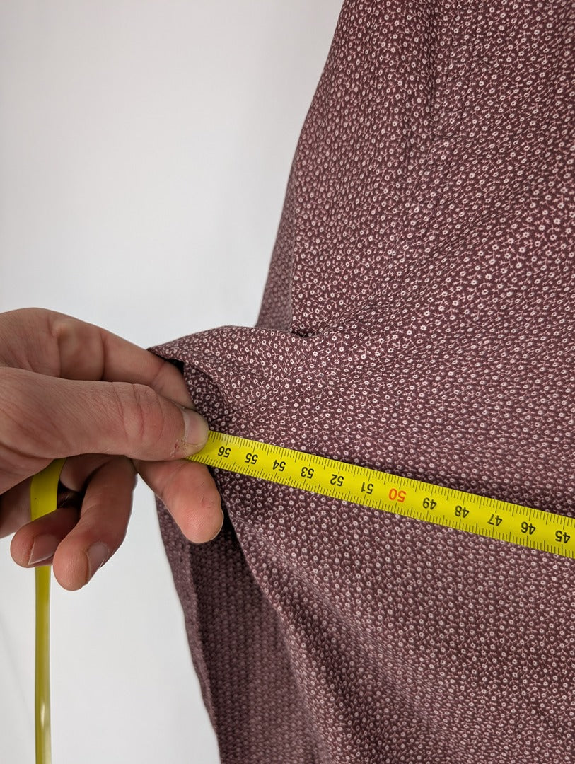 Chemise homme slim imprimée bordeaux taille L