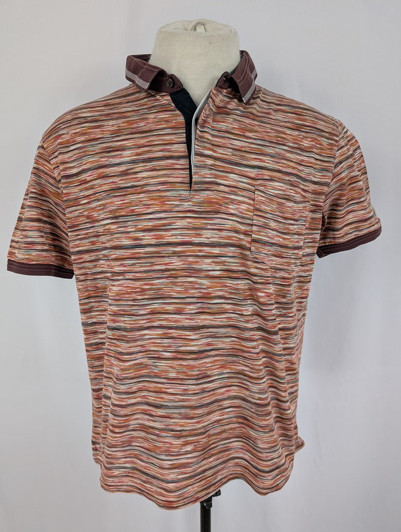 Polo rayé multicolore Montechiarro coton M/50