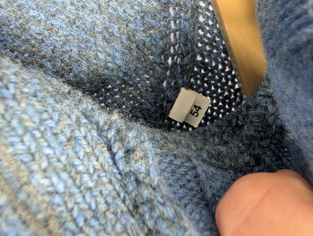 Pull homme bleu en laine vierge Michel Payne taille 54