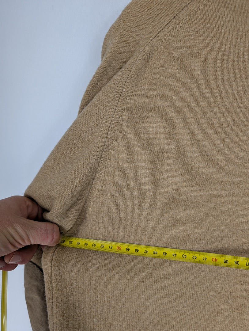 Cardigan homme beige en laine d'agneau Nichols