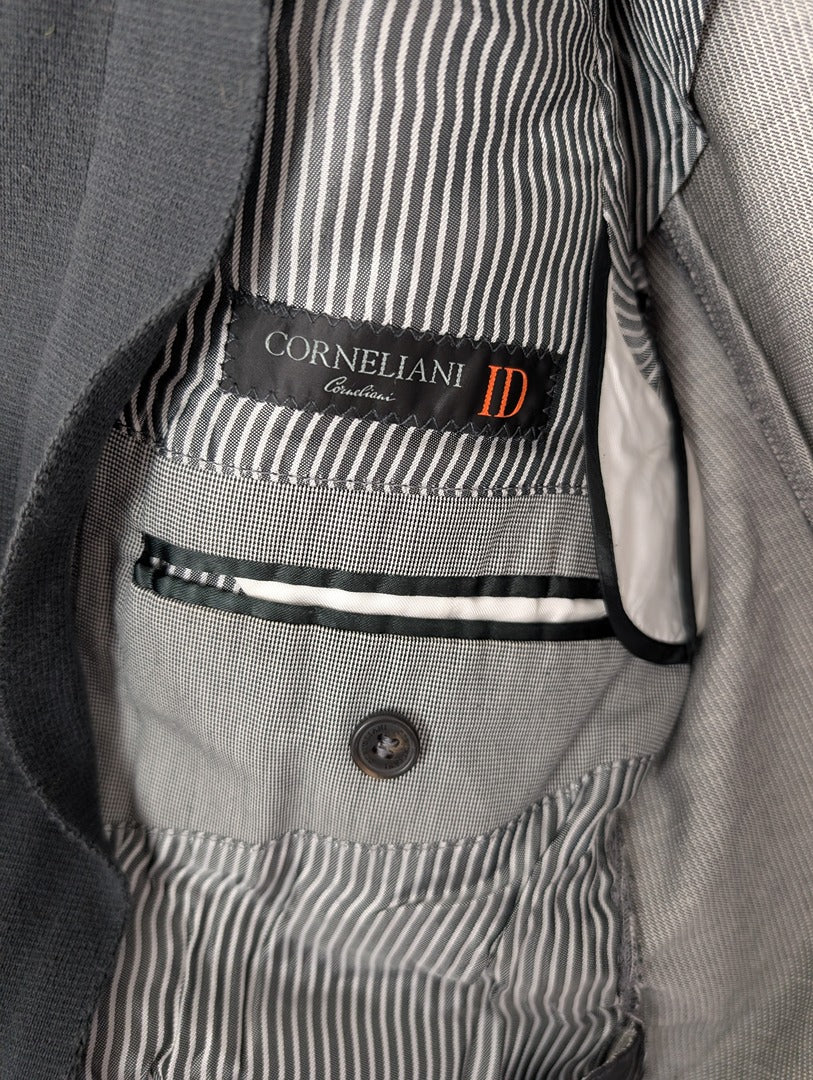 Veste Corneliani Id grise taille 48r en coton lin