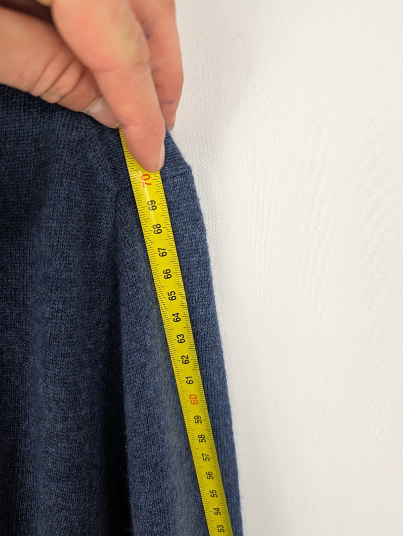 Pull homme bleu Monoprix col zippé taille L