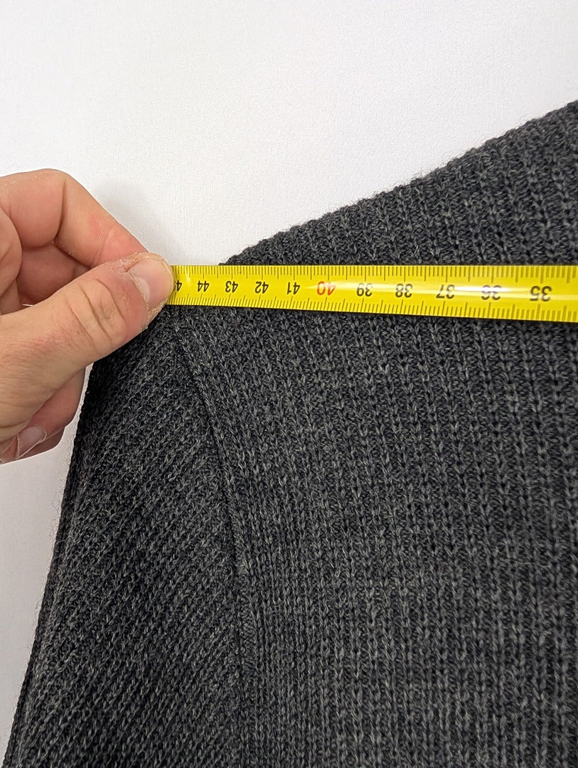 Gilet zippé en laine Val de Saire gris foncé