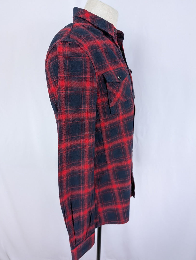 Chemise homme à carreaux rouge et noir Eleven Paris