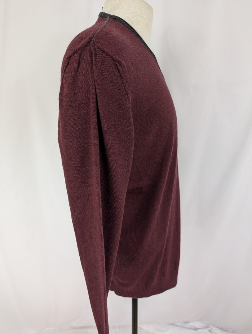 Pull col V Capel Paris - 2xl - Bordeaux