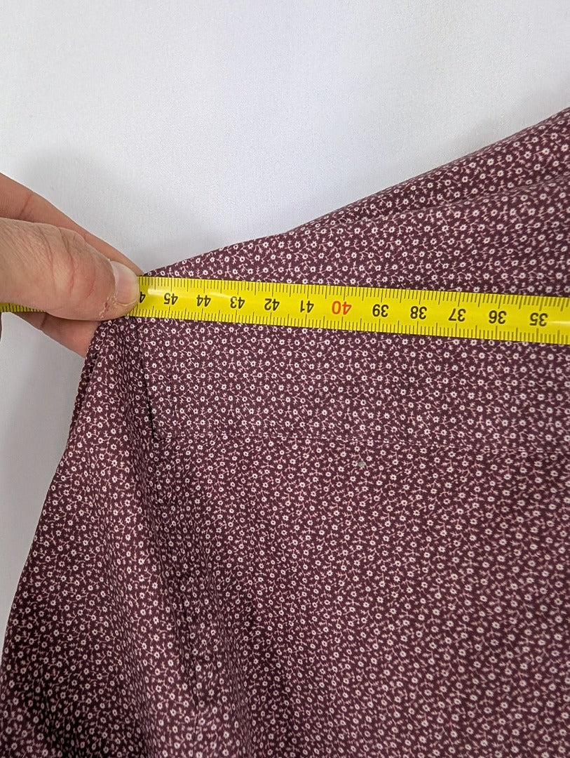 Chemise homme slim imprimée bordeaux taille L