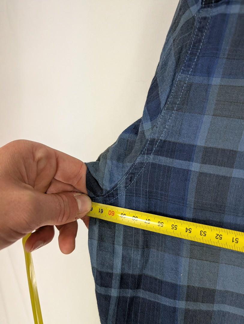 Chemise homme Armani Exchange à carreaux bleus Xl