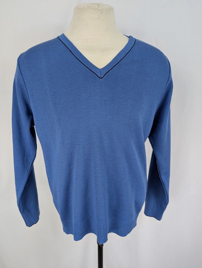 Pull col V bleu Uniforme Prestige taille 44