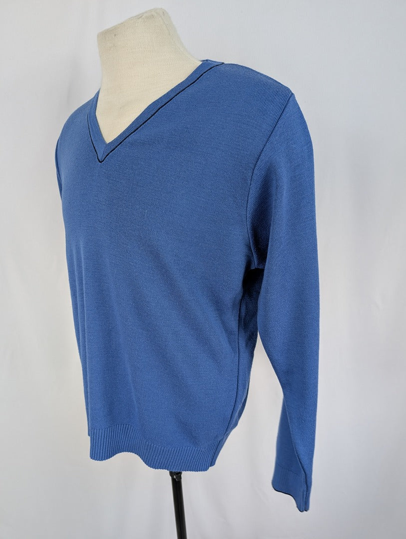 Pull col V bleu Uniforme Prestige taille 44