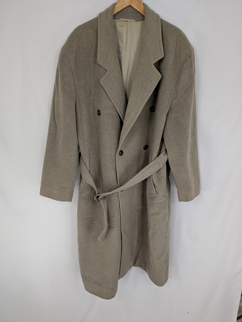 Manteau long en laine Hugo Boss beige