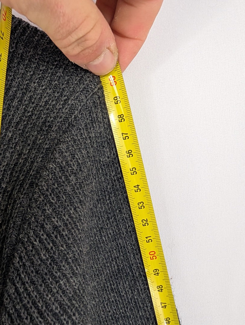 Gilet zippé en laine Val de Saire gris foncé