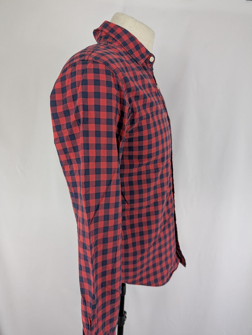 Chemise homme Hilfiger Denim à carreaux rouge et bleu