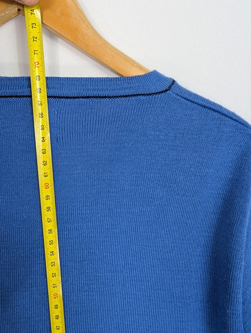 Pull col V bleu Uniforme Prestige taille 44
