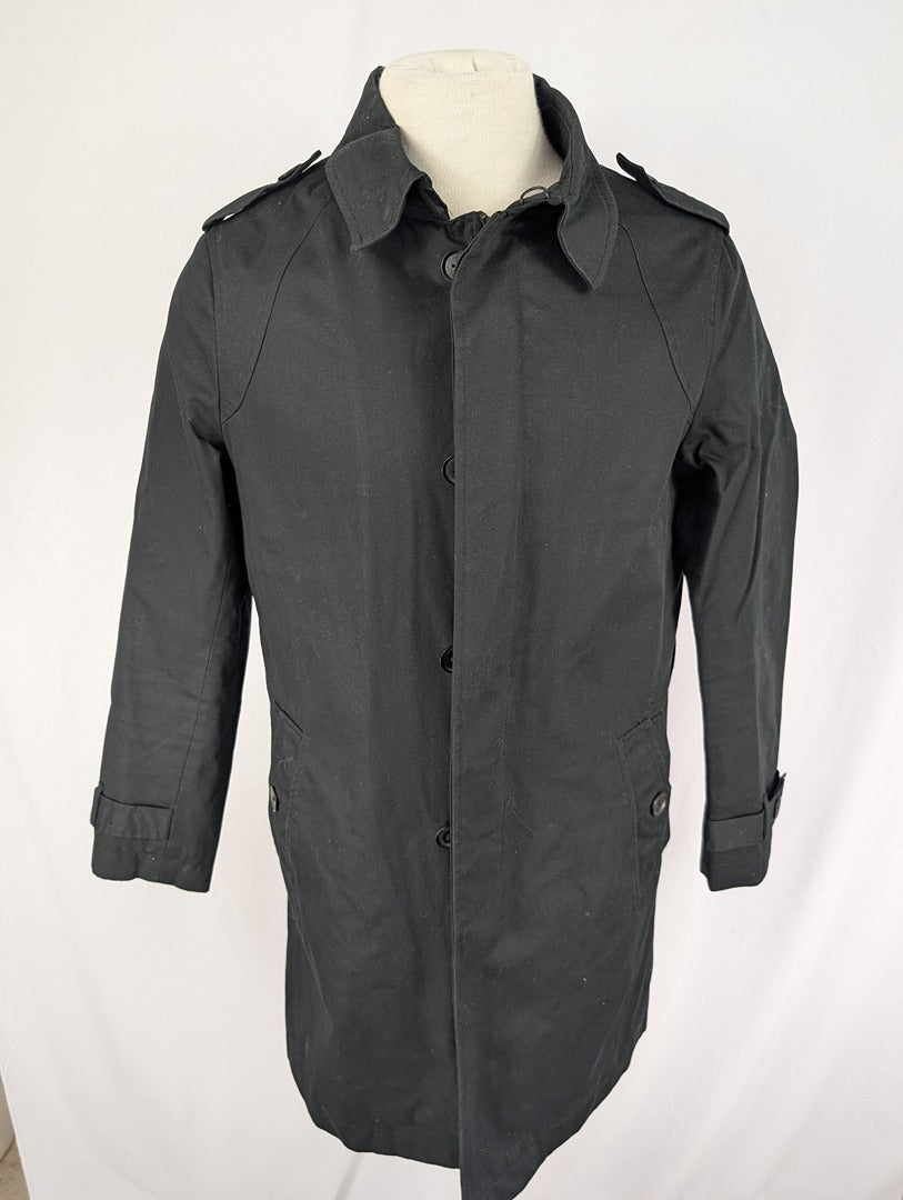 Celio M manteau shackett noir coton taille M