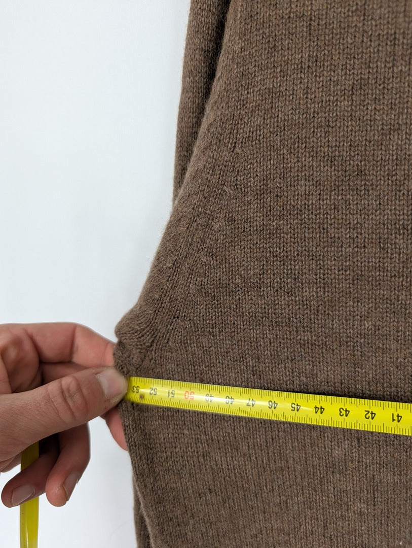 Gilet zippé marron en cachemire Bottega del Sarto M