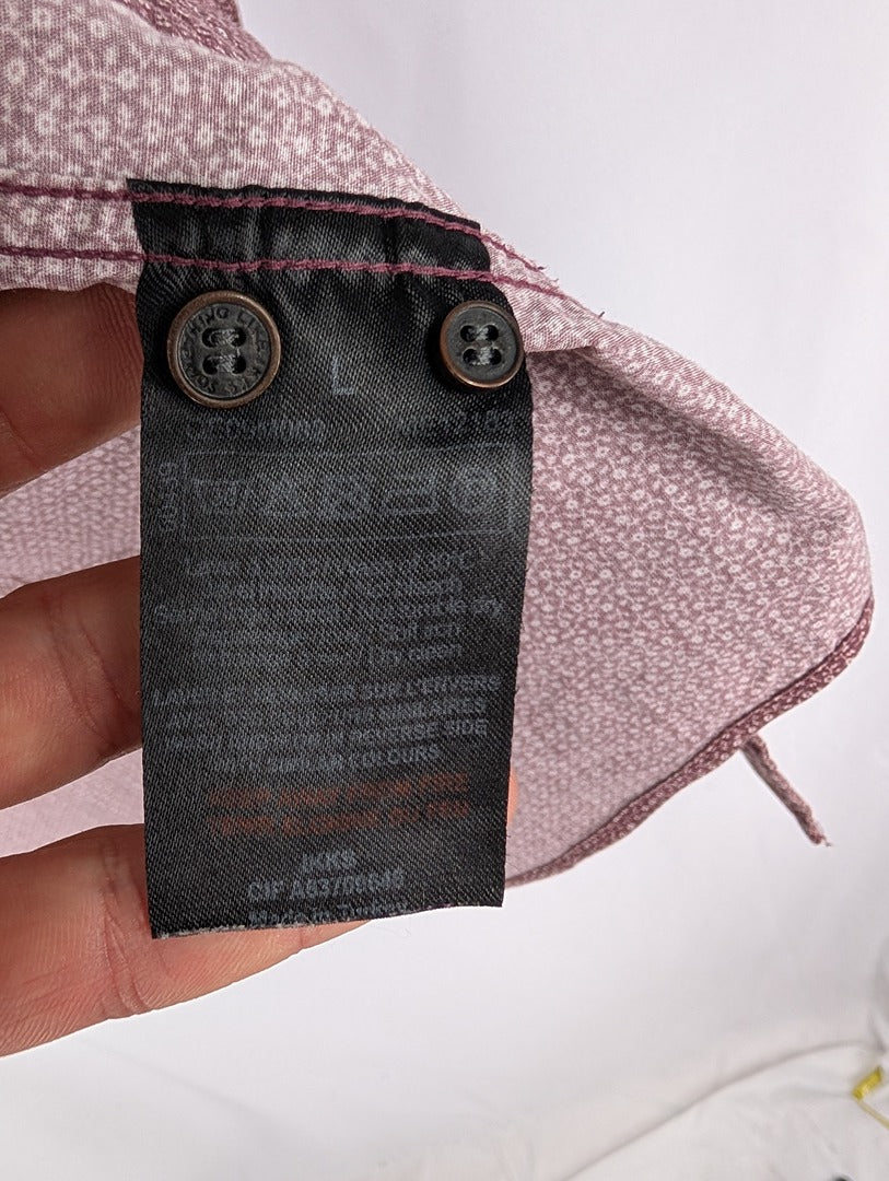 Chemise homme slim imprimée bordeaux taille L