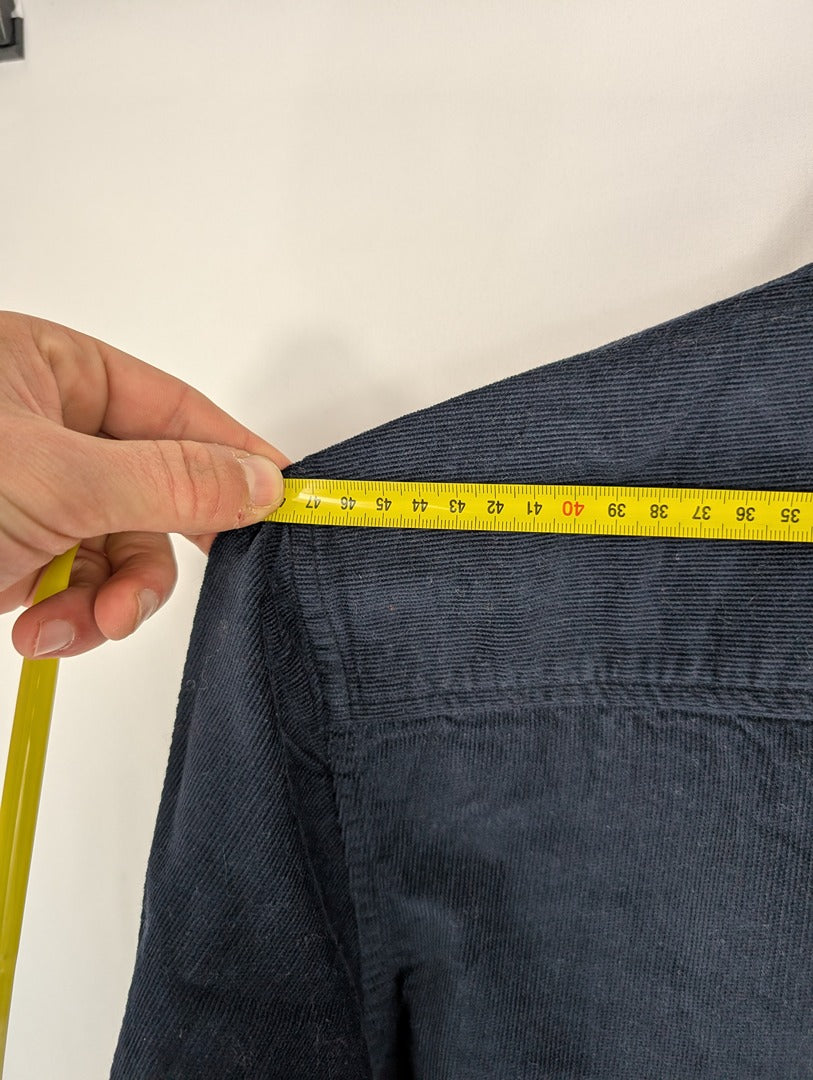 Chemise homme bleu marine en velours Monoprix L