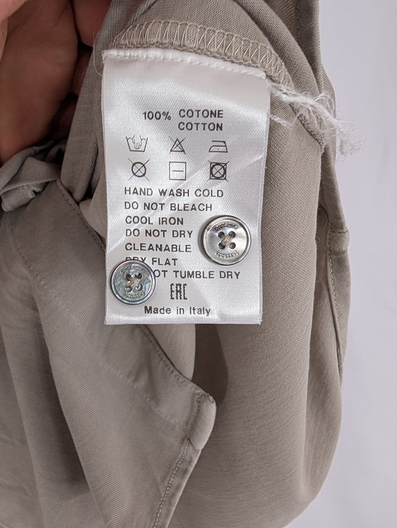 Chemise homme beige Ferrante 100% coton taille 48