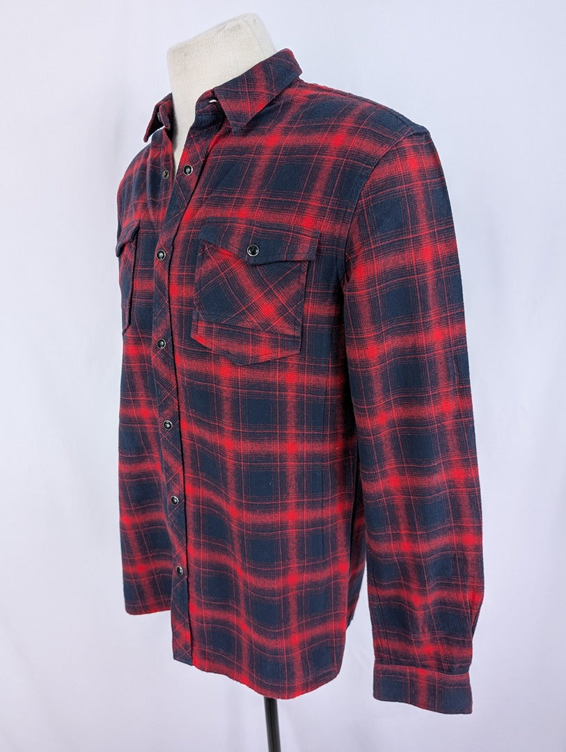 Chemise homme à carreaux rouge et noir Eleven Paris