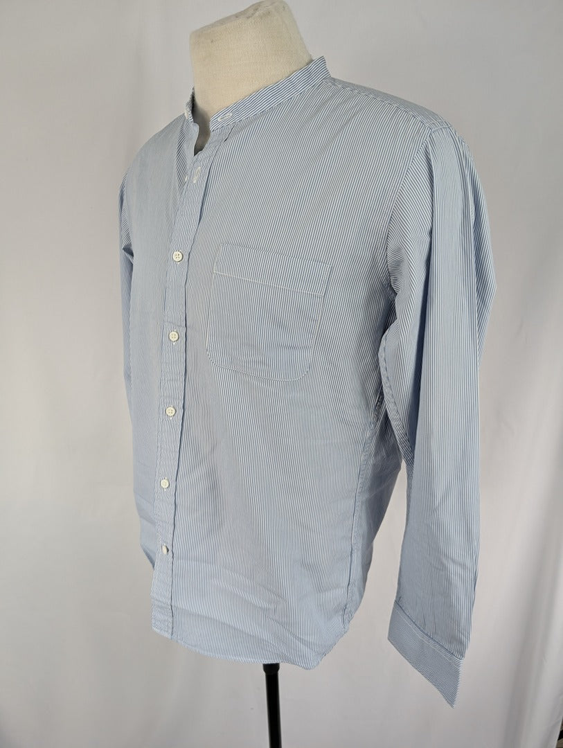 Chemise homme rayée Uniqlo col mao taille M