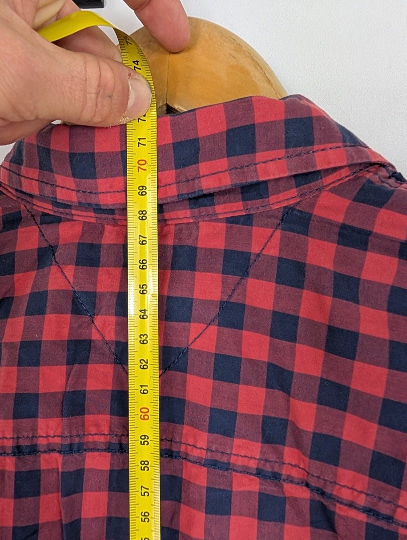 Chemise homme Hilfiger Denim à carreaux rouge et bleu