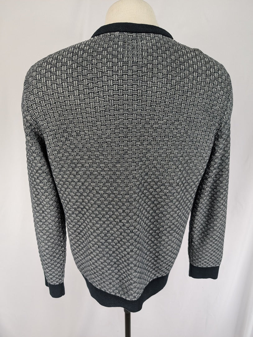Pull homme Devred 1902 gris motif tissé taille L