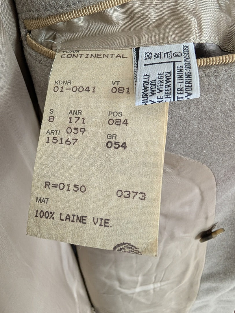 Manteau long en laine Hugo Boss beige