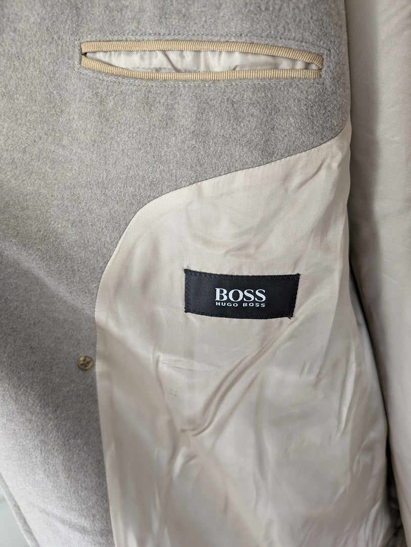 Manteau long en laine Hugo Boss beige
