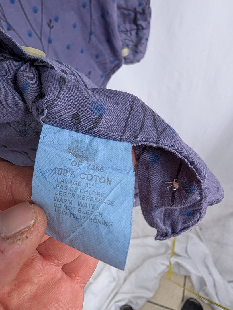 Chemise homme imprimée violette Europann taille L