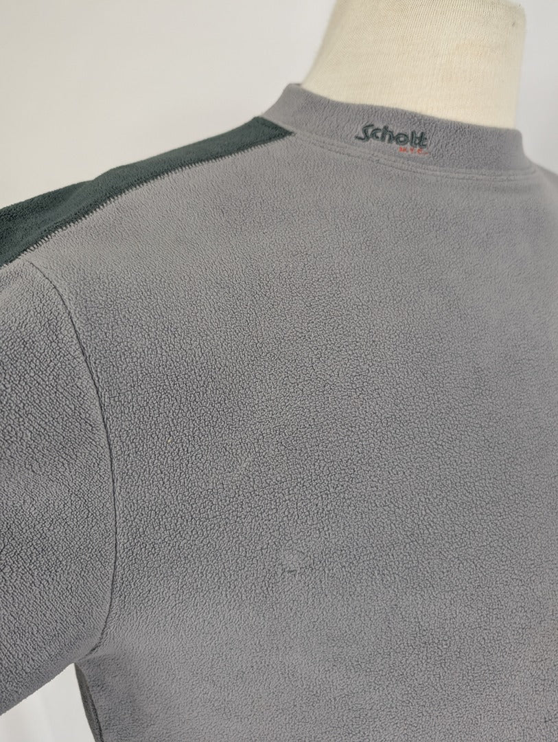 Pull Ras De Cou Schott Polaire Gris Homme L