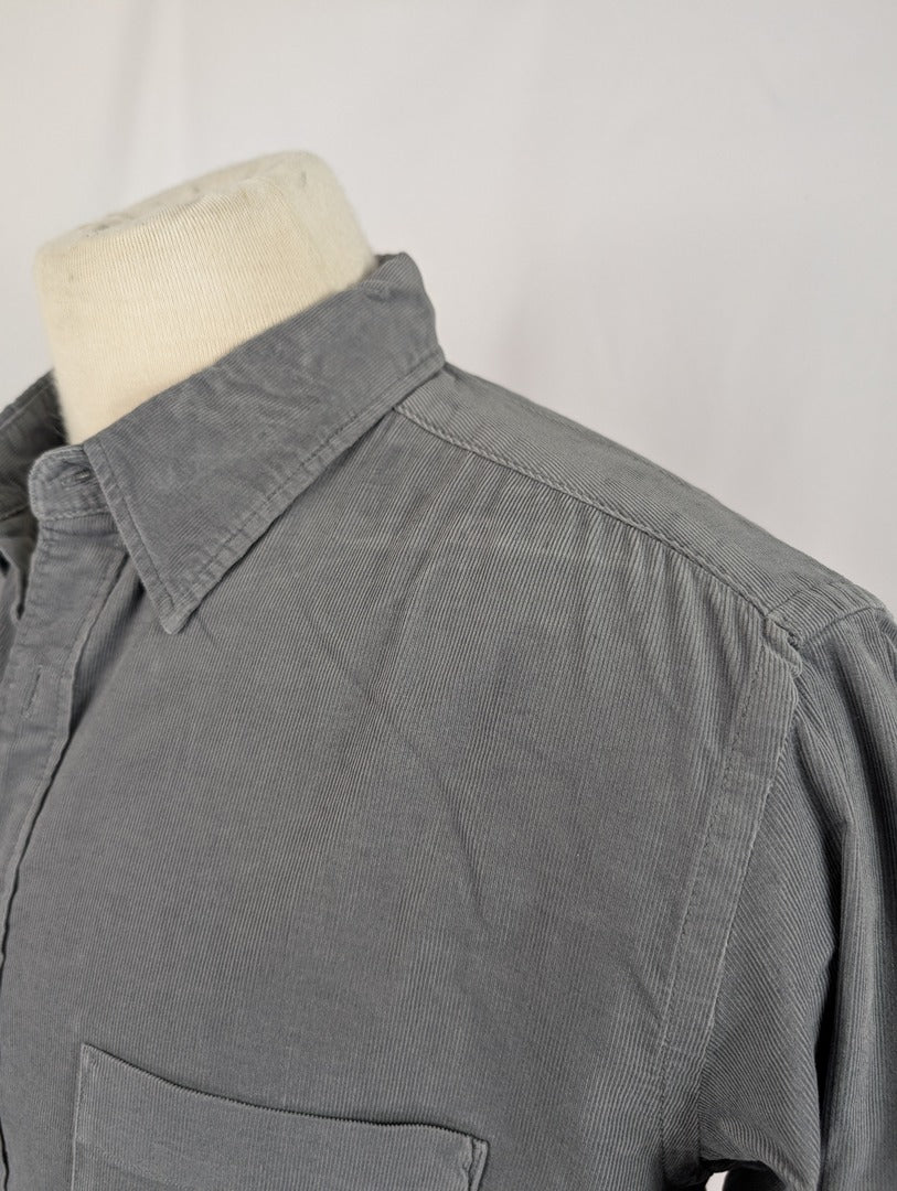 Chemise homme grise en coton Uniqlo taille L