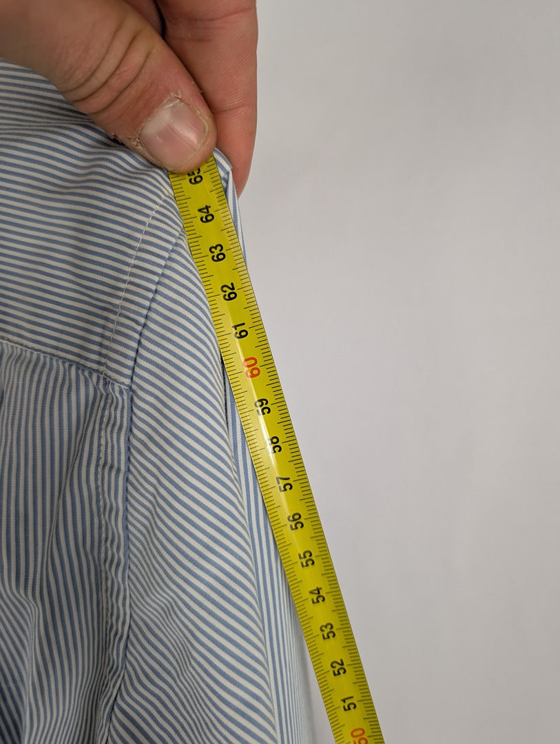 Chemise homme rayée Uniqlo col mao taille M