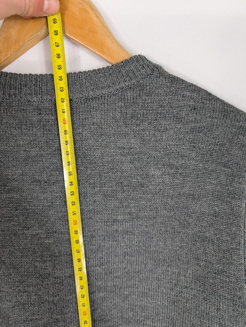 Pull gris Sandro Paris motif ours taille M