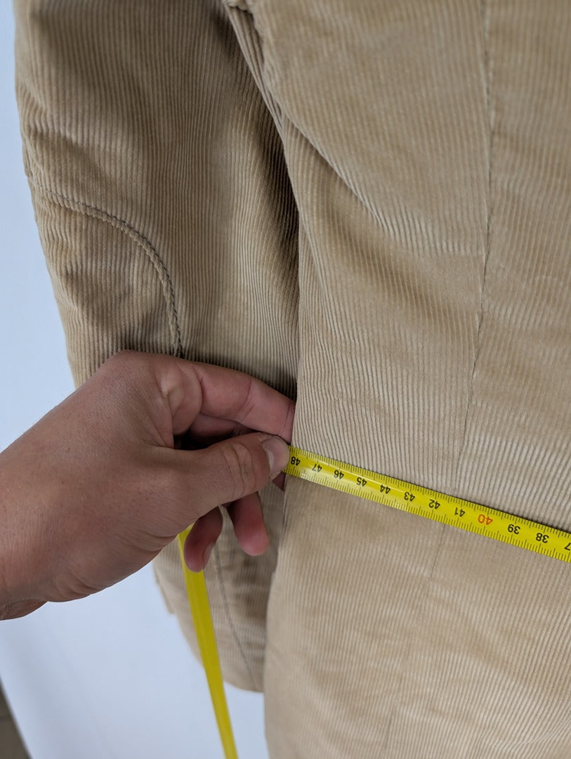 Veste homme Corneliani Id beige en velours côtelé