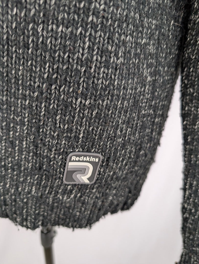 Pull Redskins homme gris chiné taille M