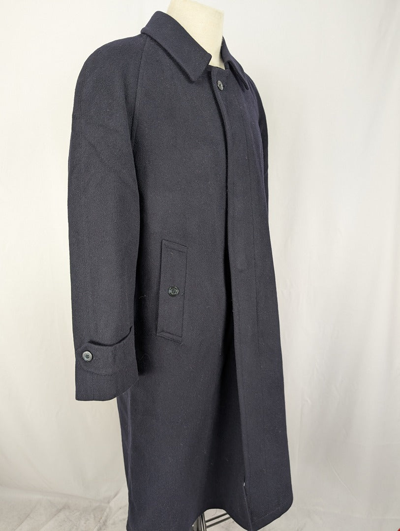 Manteau long homme laine noire taille 48