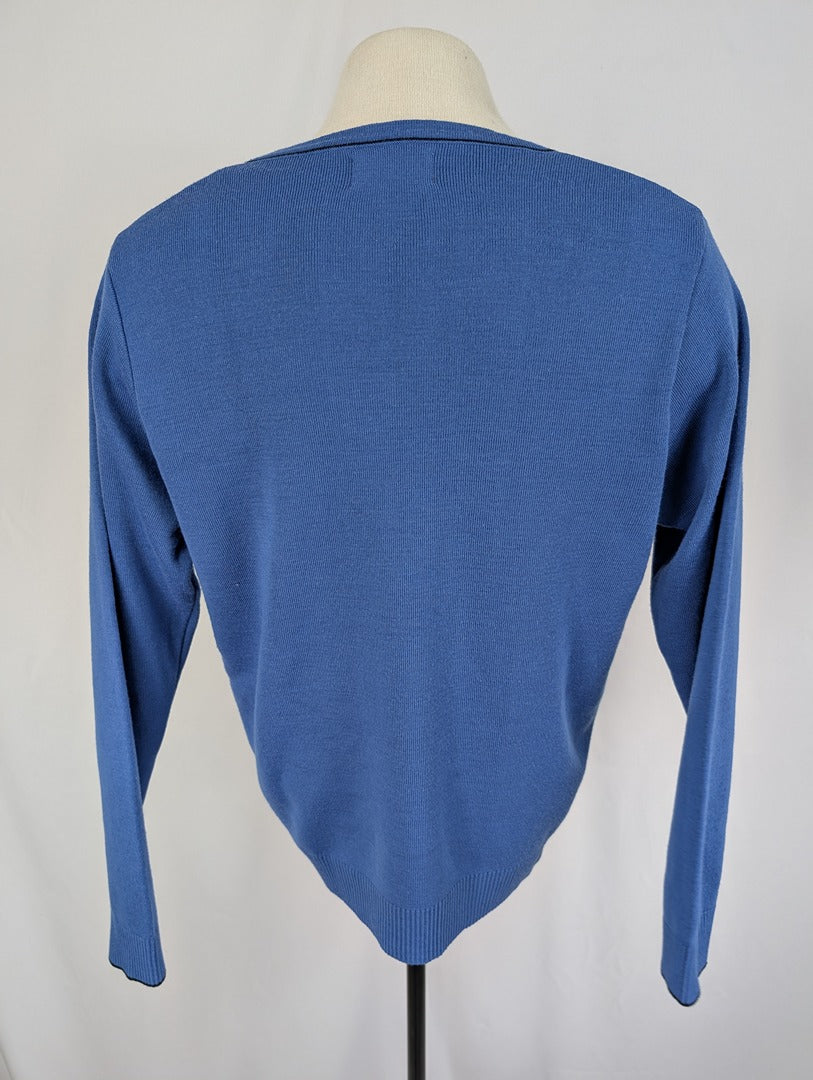 Pull col V bleu Uniforme Prestige taille 44