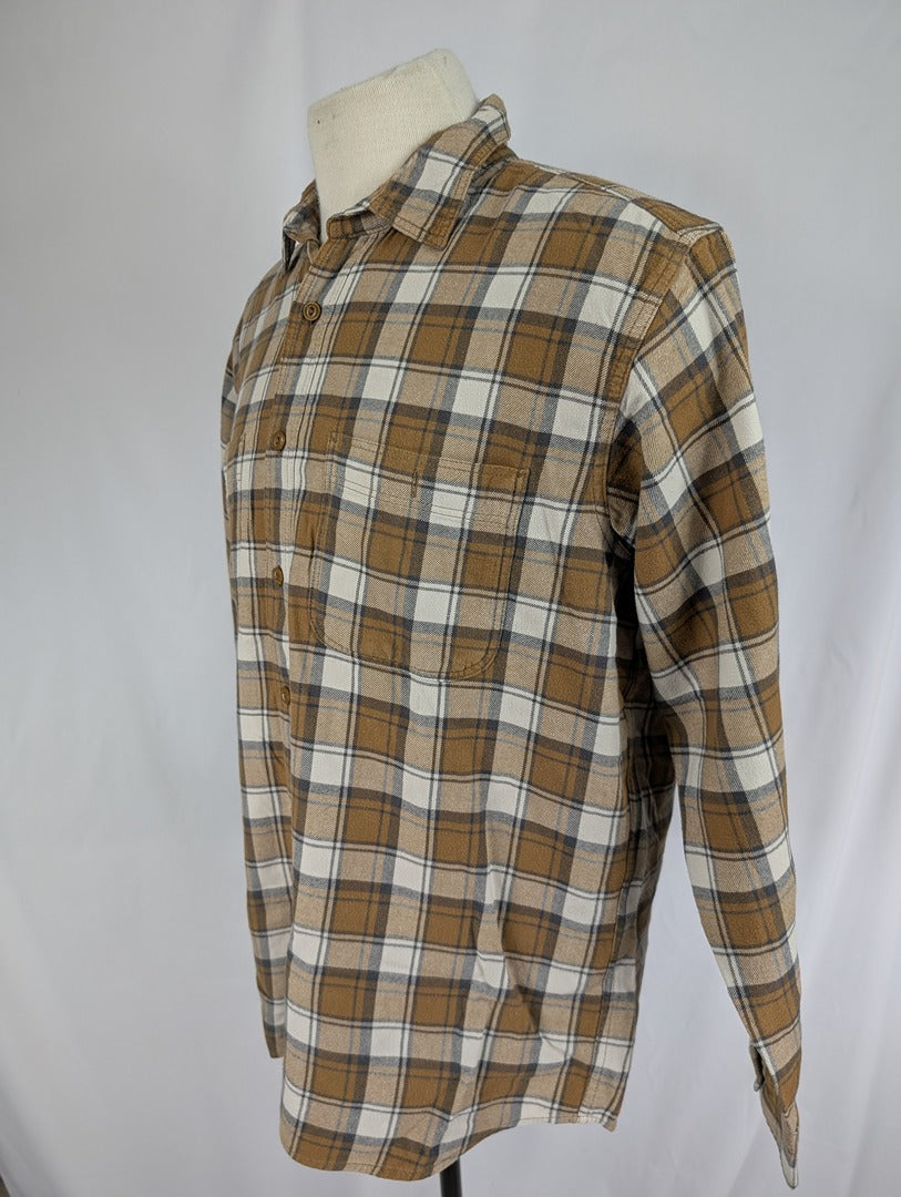 Chemise homme à carreaux marron Uniqlo taille L