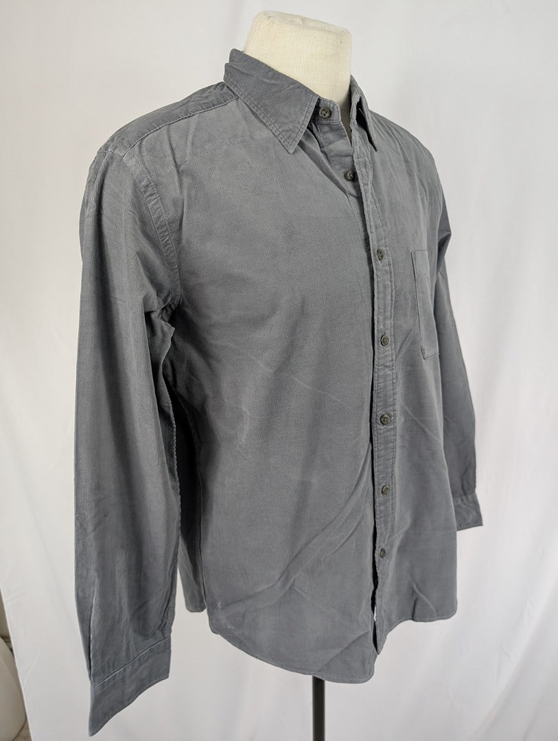 Chemise homme grise en coton Uniqlo taille L