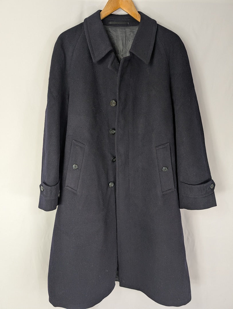 Manteau long homme laine noire taille 48